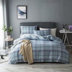 Merryfeel Luxurious Linen Duvet Cover Set King, 100% French Linen Flax